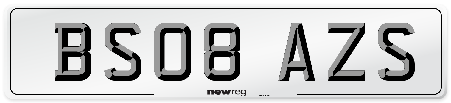 BS08 AZS Number Plate from New Reg